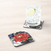 牡丹花の入日本の墨デザイン コースター (右側)