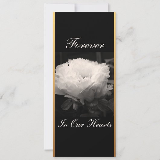 牡丹花の写真3葬儀のお知らせ 招待状 (正面)