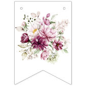 牡丹花ハッピーバースデー旗 バンティングフラッグ (第1の旗)