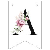 牡丹花ハッピーバースデー旗 バンティングフラッグ (第3の旗)