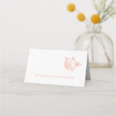 牡丹花優雅な結婚式 プレイスカード (正面)