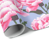 牡丹花文筆スケッチ包み紙 ラッピングペーパー (ロールコーナー)