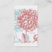 牡丹花植物学 名刺 (裏面)