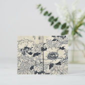 牡丹花立花やすくに浮世絵 ポストカード (スタンド正面)