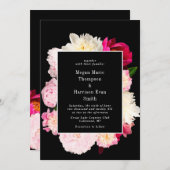 牡丹花結婚式招待状 招待状 (正面/裏面)