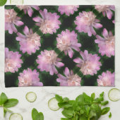 牡丹花開花自然柄 キッチンタオル (折り畳み)