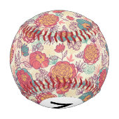 牡丹葉花紋 野球ボール (裏面)