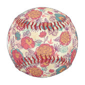 牡丹葉花紋 野球ボール (正面)