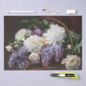 牡丹薄紫花籠デクページクラシックガーデン 薄葉紙 (クラフト)