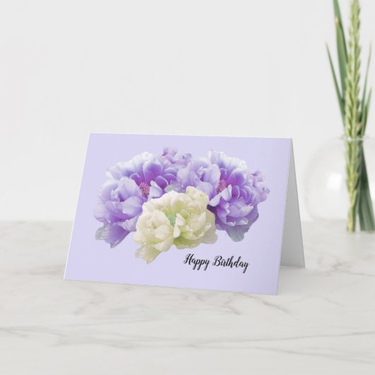 牡丹誕生日カード カード (正面)