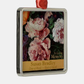 牡丹追悼式パーソナライズされたオーナメント メタルオーナメント (右)