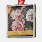牡丹追悼式パーソナライズされたオーナメント メタルオーナメント (左)