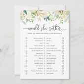 牡丹金ゴールドグリッターは花嫁ではなくゲームカード 招待状 (正面)