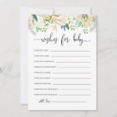 牡丹金ゴールドグリッターベビーウィズベビーシャワー 招待状 (正面)