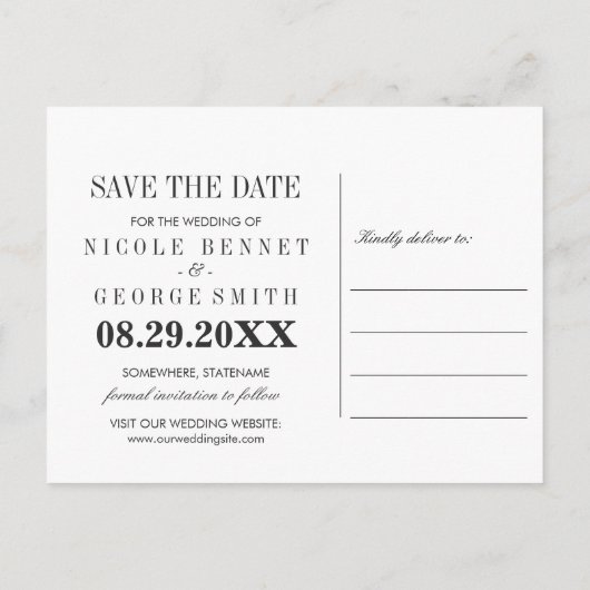 牡丹金ゴールド花写真結婚式の日付を保存 案内ポストカード (裏面)