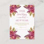 牡丹開花がJARゲームカードで飴を推測 名刺 (正面)