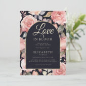 牡丹開花ナイトガーデンボホアーチブライダルシャワー 招待状 (スタンド正面)