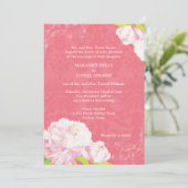 牡丹開花ピンク結婚ズ 招待状 (スタンド正面)