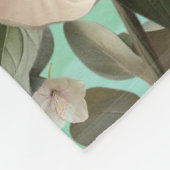 牡丹開花フリースブランケットエレガントフローラデコール フリースブランケット (角)