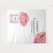 牡丹香水フローラブライダルシャワー写真の背景 タペストリー (正面(横))