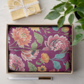 牡丹鮮やかとデイジーはっきりしたフローラピンクオレンジ 薄葉紙 (ギフト)