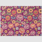 牡丹鮮やかとデイジーはっきりしたフローラピンクオレンジ 薄葉紙 (正面)