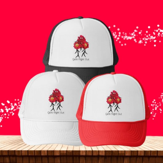 牡丹3枚 キャップ