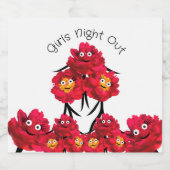 牡丹3枚 スパークリングワインラベル (シングルラベル)