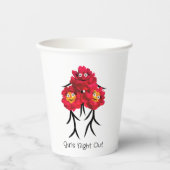 牡丹3枚 紙コップ (正面)