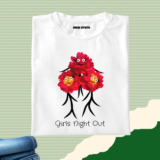 牡丹3枚 Tシャツ