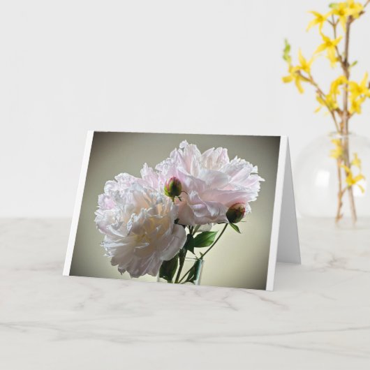 牡丹、カード カード (黄色い花)