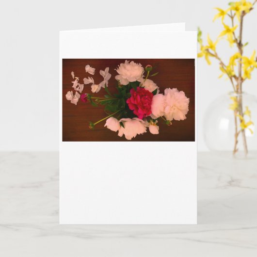 牡丹、カード カード (黄色い花)