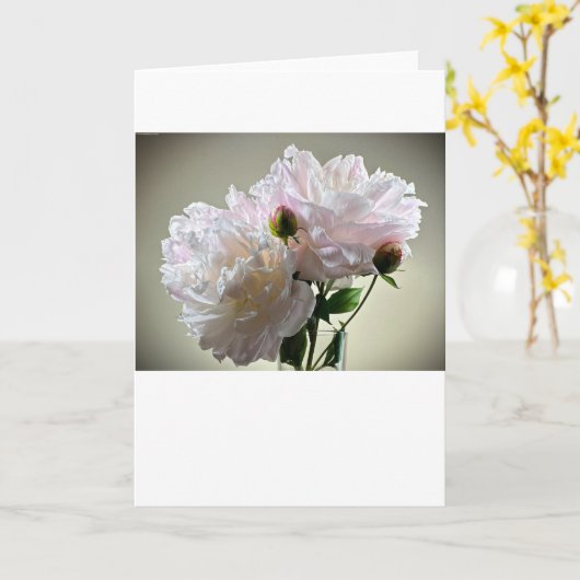 牡丹、カード カード (黄色い花)