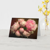 牡丹、カード カード (黄色い花)