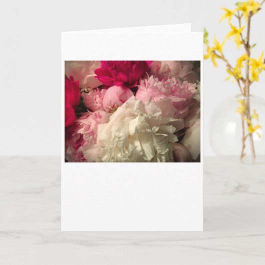 牡丹、カード カード (黄色い花)