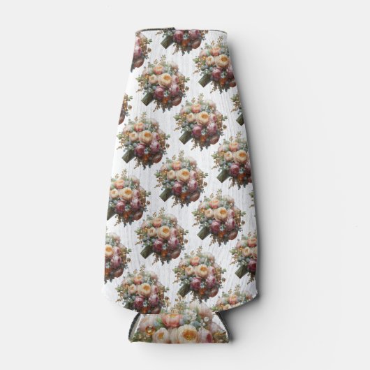 牡丹、シトリン、トパーズの花束 ボトルクーラー (正面)