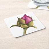牡丹 スクエアペーパーコースター (アングル)