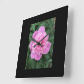 牡丹 スクエア壁時計 (傾斜)