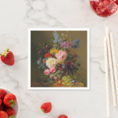 牡丹、チューリップ、バラ、虹彩 – A.ブルーマー スタンダードカクテルナプキン (インサイチュ)