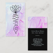 *~*牡丹-ヒーラーマッサグラデーションージ霊気ヨガロータス 名刺 (正面/裏面)