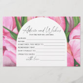 牡丹 – ブライダルシャワーアドバイスと願い 便箋 (正面)