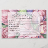 牡丹 – ブライダルシャワーアドバイスと願い 便箋 (正面)