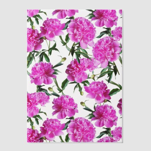 牡丹。 ベラム紙招待状 (正面)