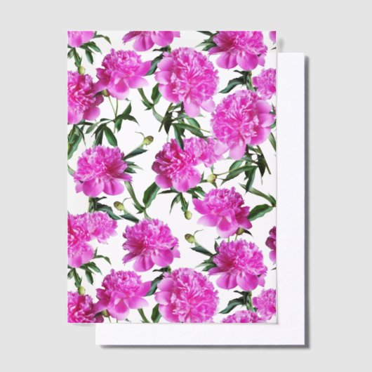 牡丹。 ベラム紙招待状 (オフセット)