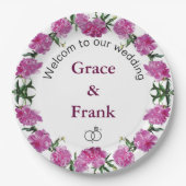 牡丹。 ペーパープレート (正面)