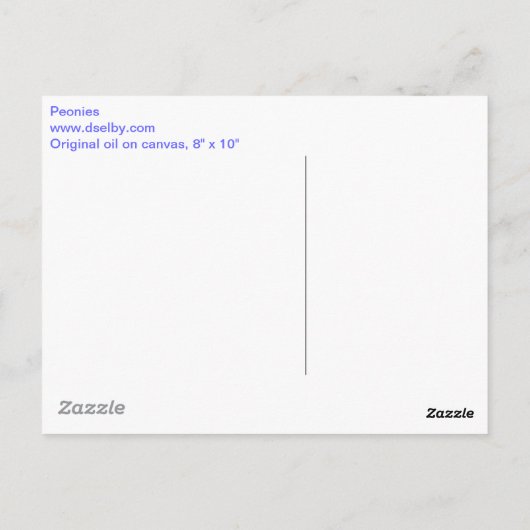 牡丹 ポストカード (裏面)