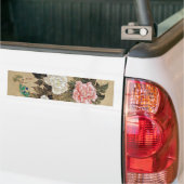 牡丹,其一牡丹,キツ,日本美術 バンパーステッカー (トラック上)