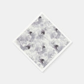 牡丹，灰色と白，フローラ，白い花 スタンダードカクテルナプキン (角)