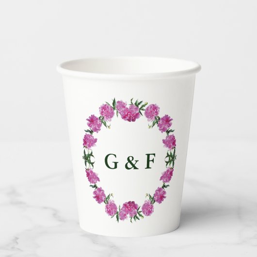 牡丹。 紙コップ (裏面)