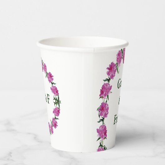 牡丹。 紙コップ (右)